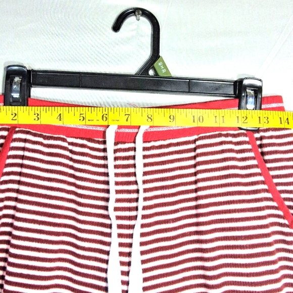 Women's Size PS Cozy Jockey Red & White Striped Tie Cuffed Pajama/Sleep Pants - Picture 4 of 9